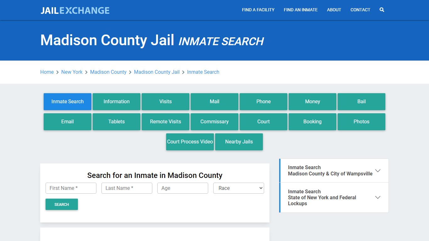 Madison County Jail, NY Inmate Search: Roster & Mugshots