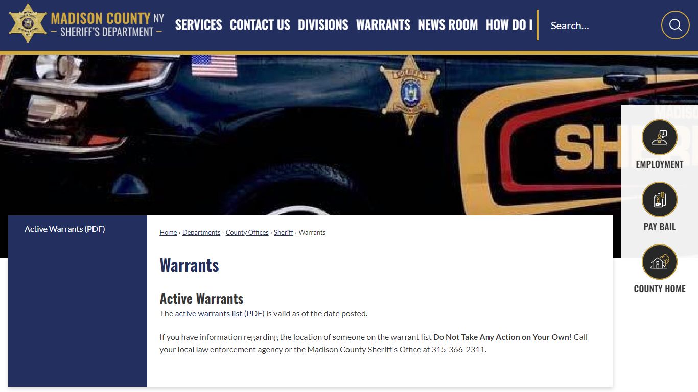 Warrants | Madison County, NY - Government of New York